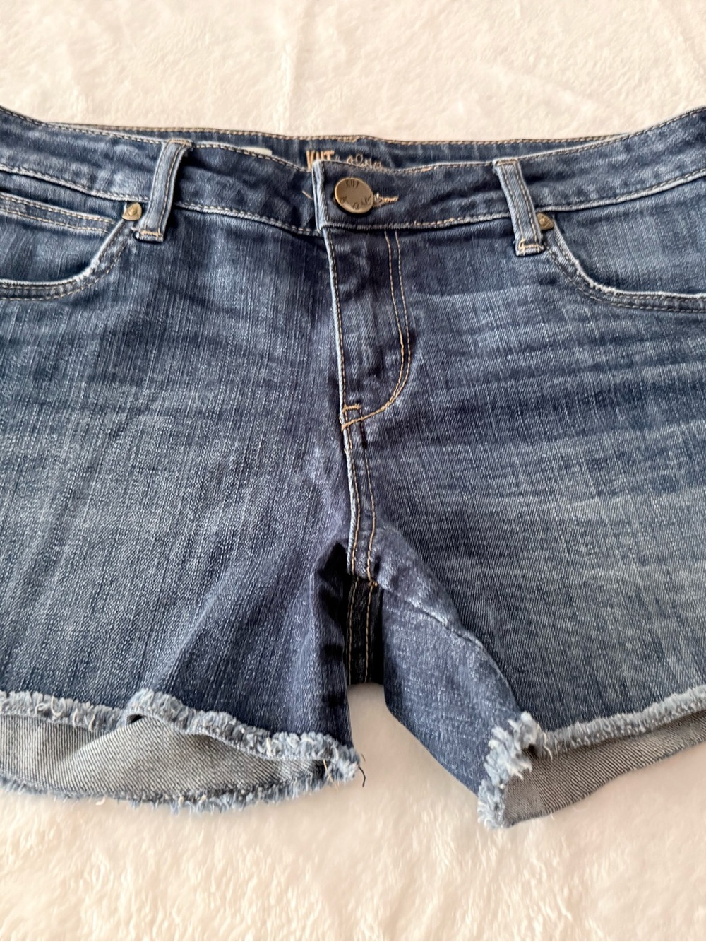 Kut From The Kloth Gidget Frey Denim Shorts 6 - Picture 2 of 11